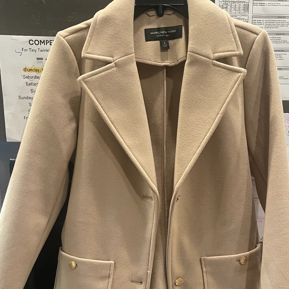 Marc New York Pea Coat (Beige, S)